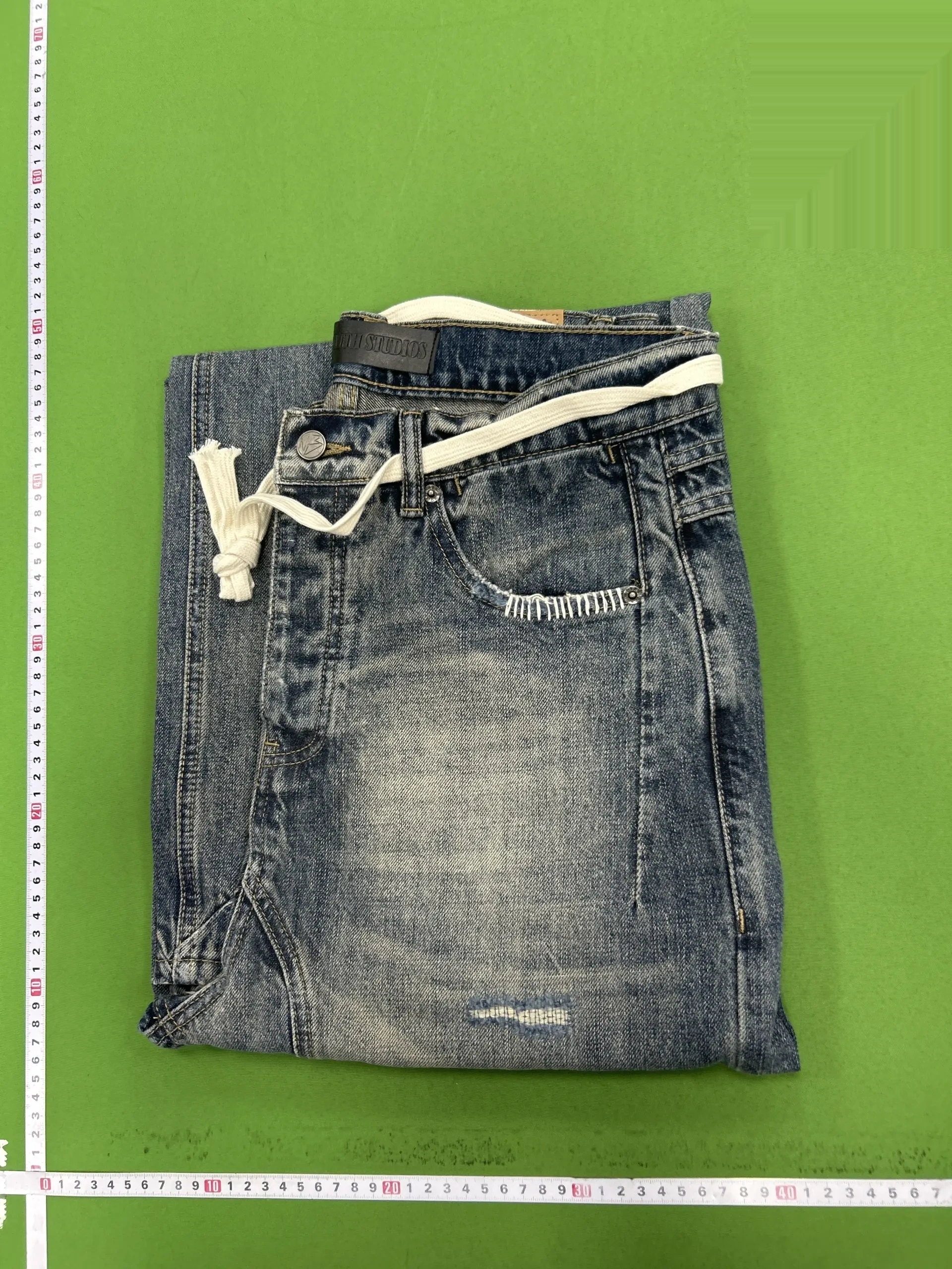 Washed Wide-Leg Jeans - 019 -2