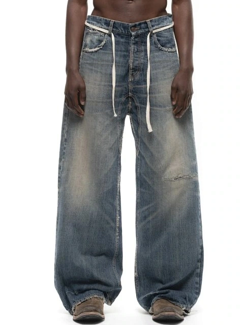 Washed Wide-Leg Jeans - 019 -6