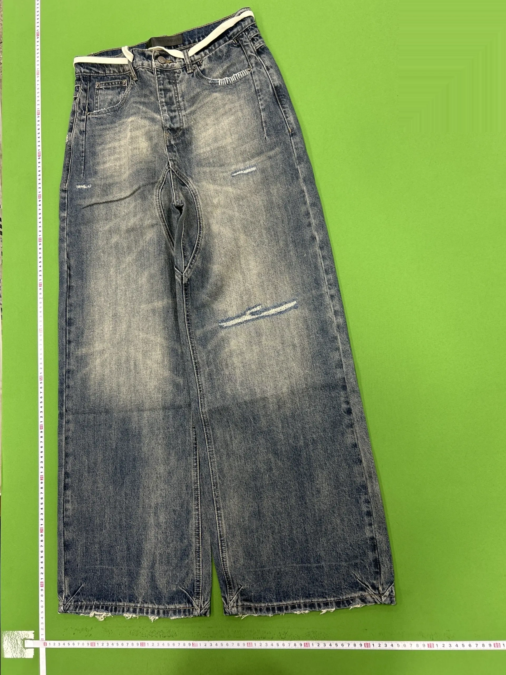 Washed Wide-Leg Jeans - 019 -5