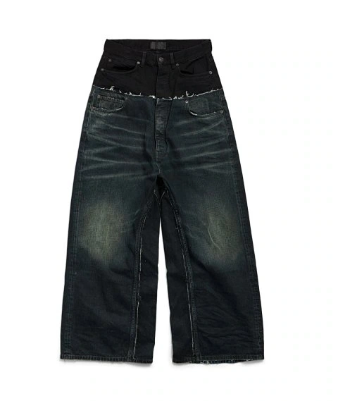 Double-Waistband Baggy Jeans -2