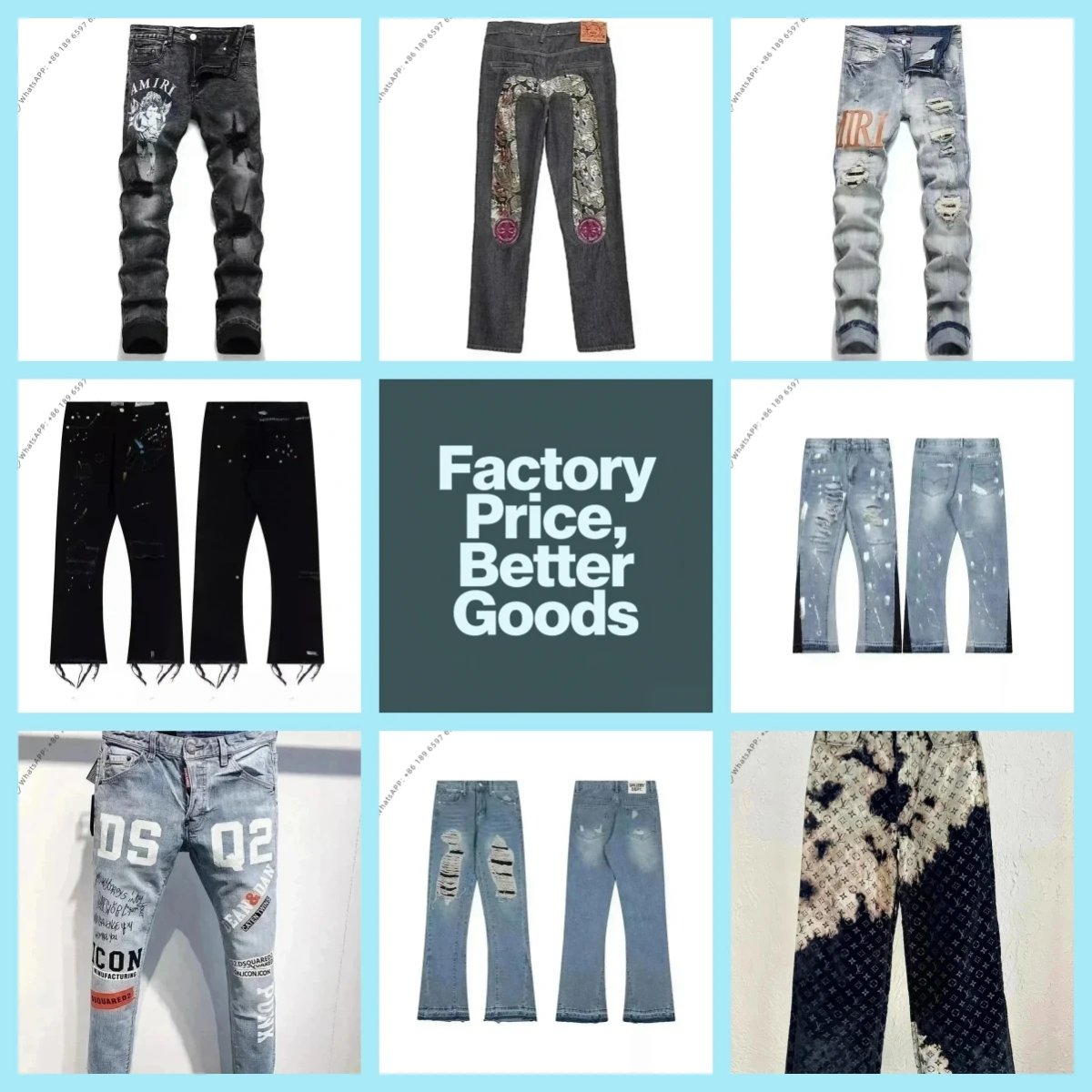 Washed Patchwork Jeans Collect