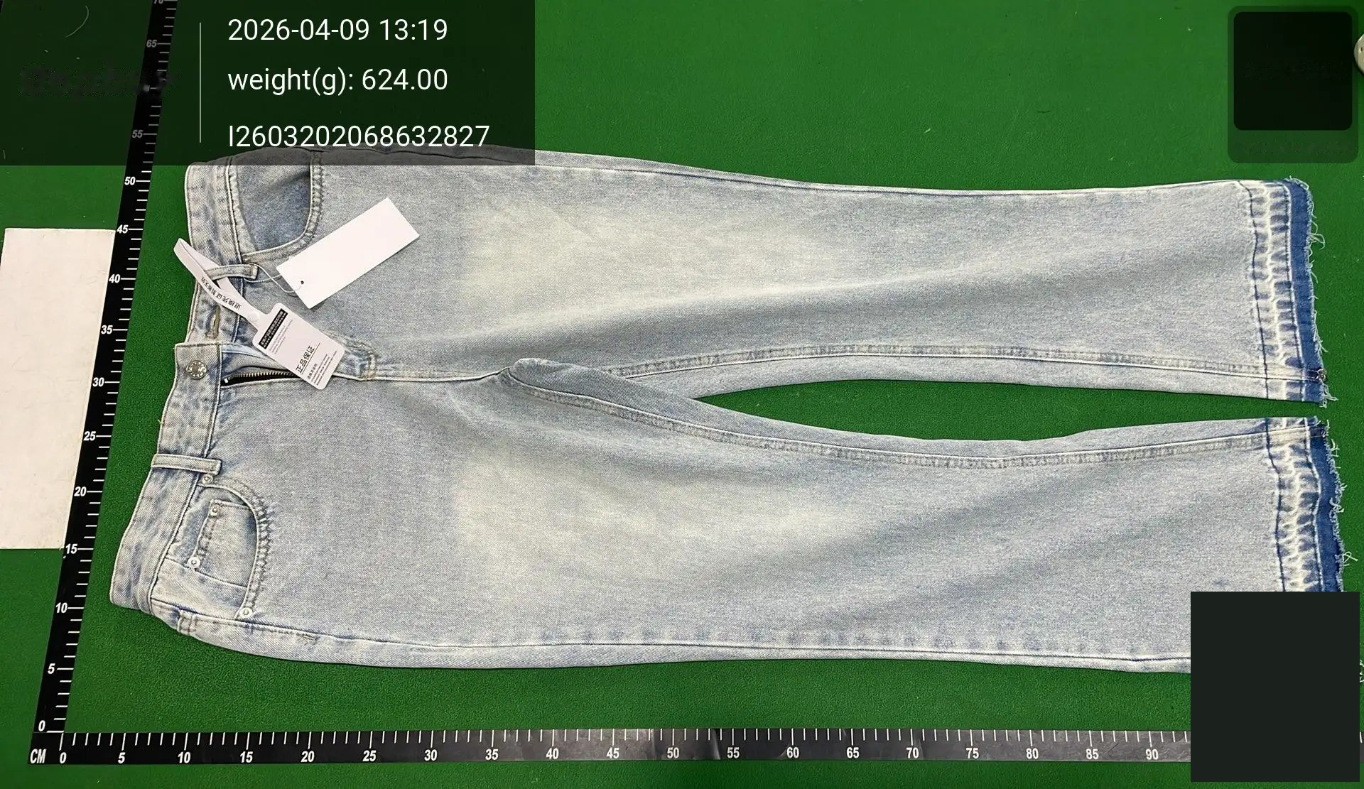 Washed Frayed-Hem Flared Jeans - CE 507 -4