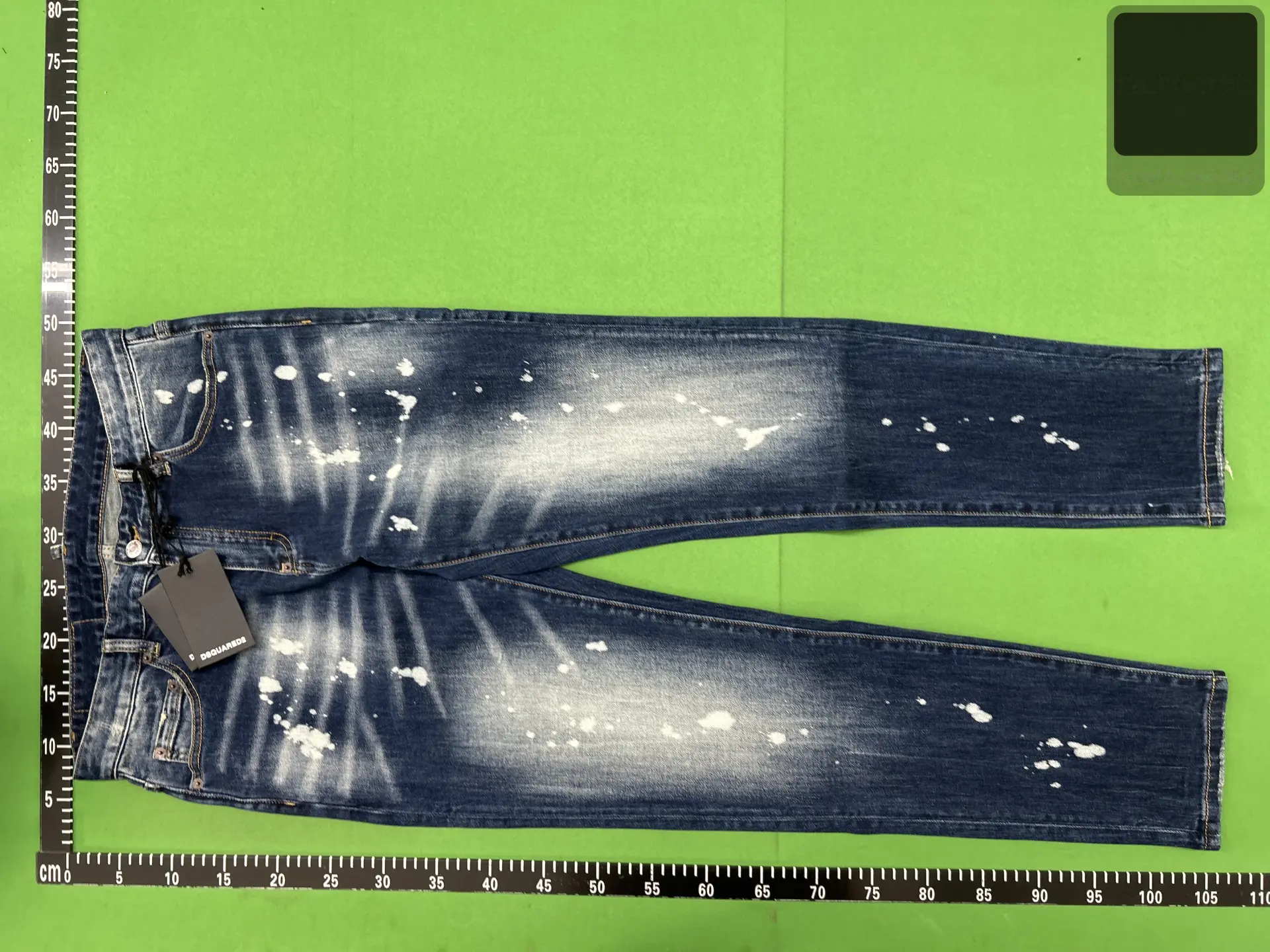 Paint-Splatter Distressed Skinny Jeans - D2 -3