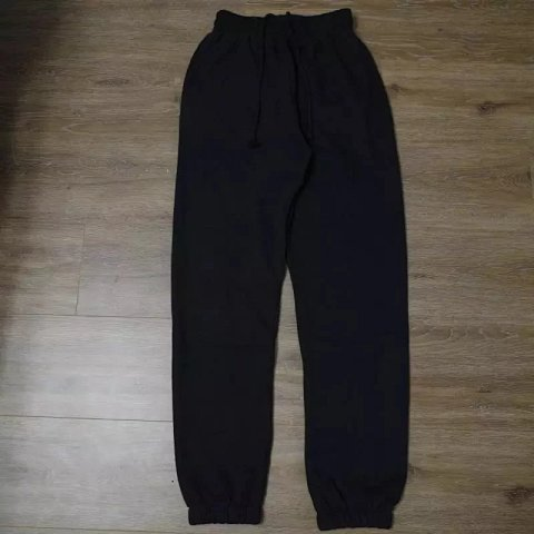 Black Cuffed Sweatpants -2
