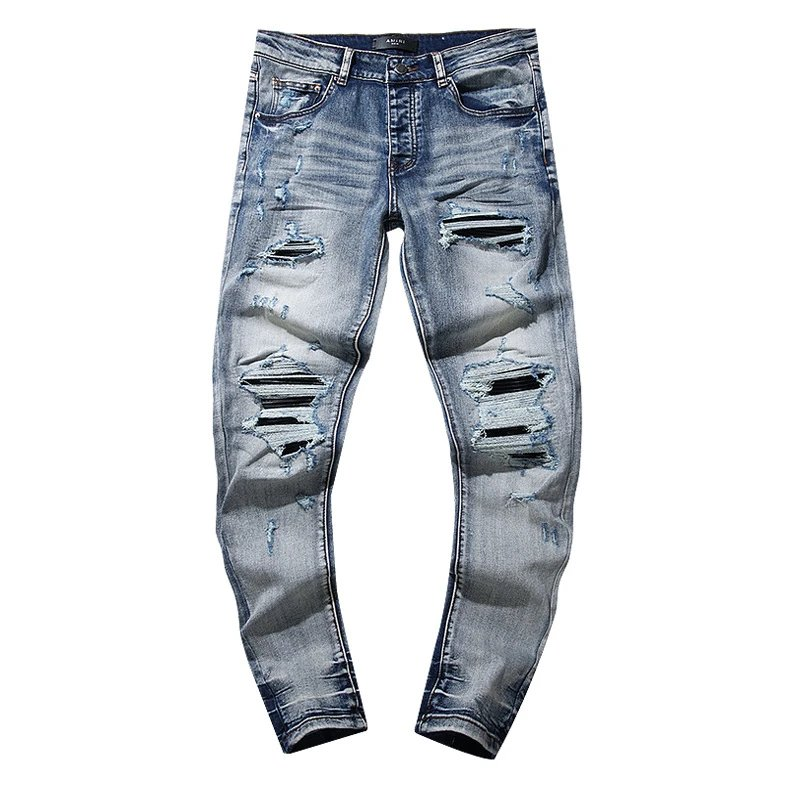 Distressed Paint-Splatter Jean
