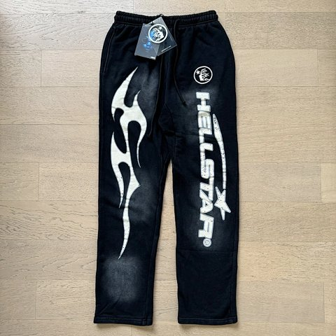 Flame-Graphic Drawstring Sweatpants - 336 -2