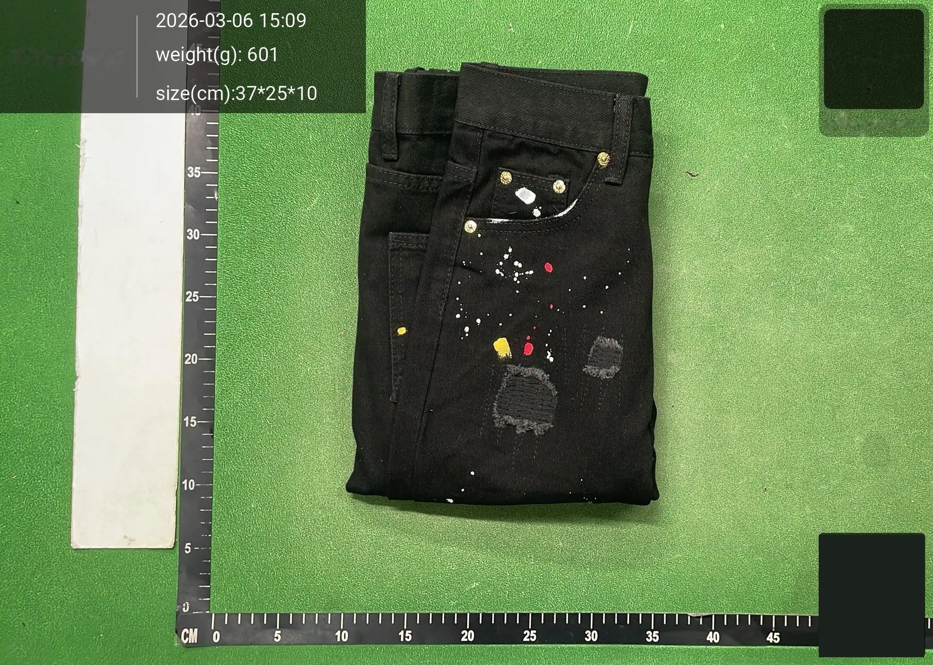 Washed Distressed Patchwork Jeans - YHH28 -4