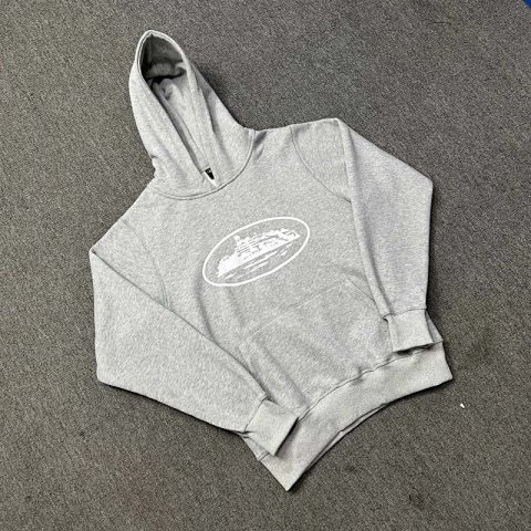 Gray Oval-Graphic Pullover Hoodie - 31A2-3C -2