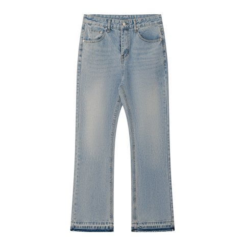 Light-Wash Straight-Leg Jeans -7