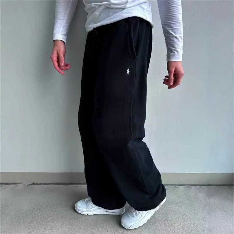 Wide-Leg Drawstring Sweatpants