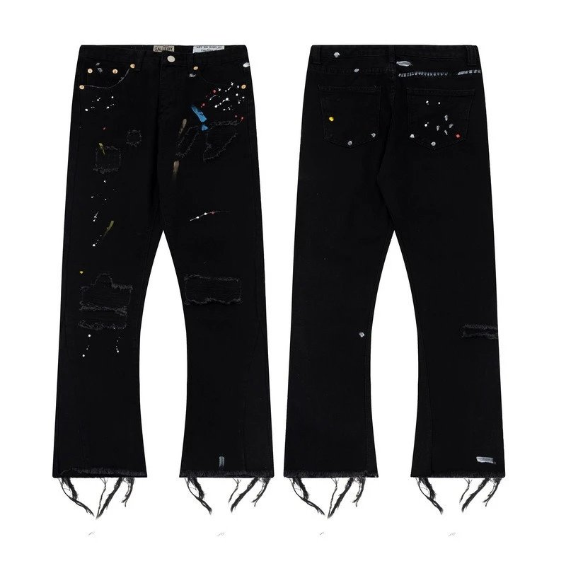 Paint-Splatter Distressed Jean