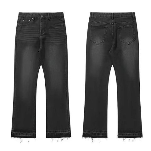 Washed Black Frayed-Hem Jeans - 507 -7