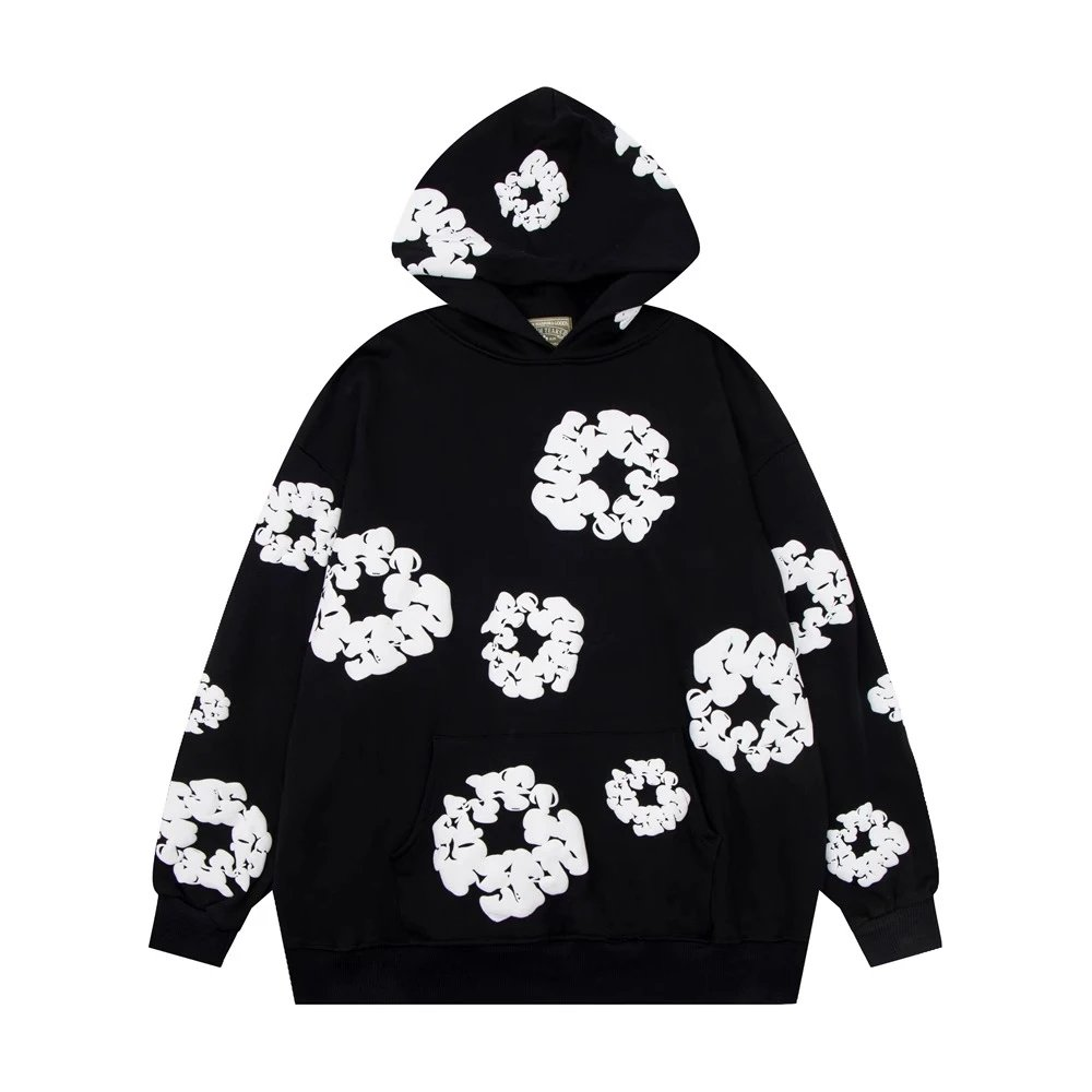 Cotton-Wreath Print Pullover H