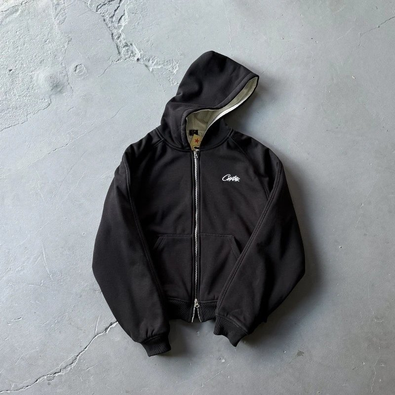 Embroidered Full-Zip Hoodie