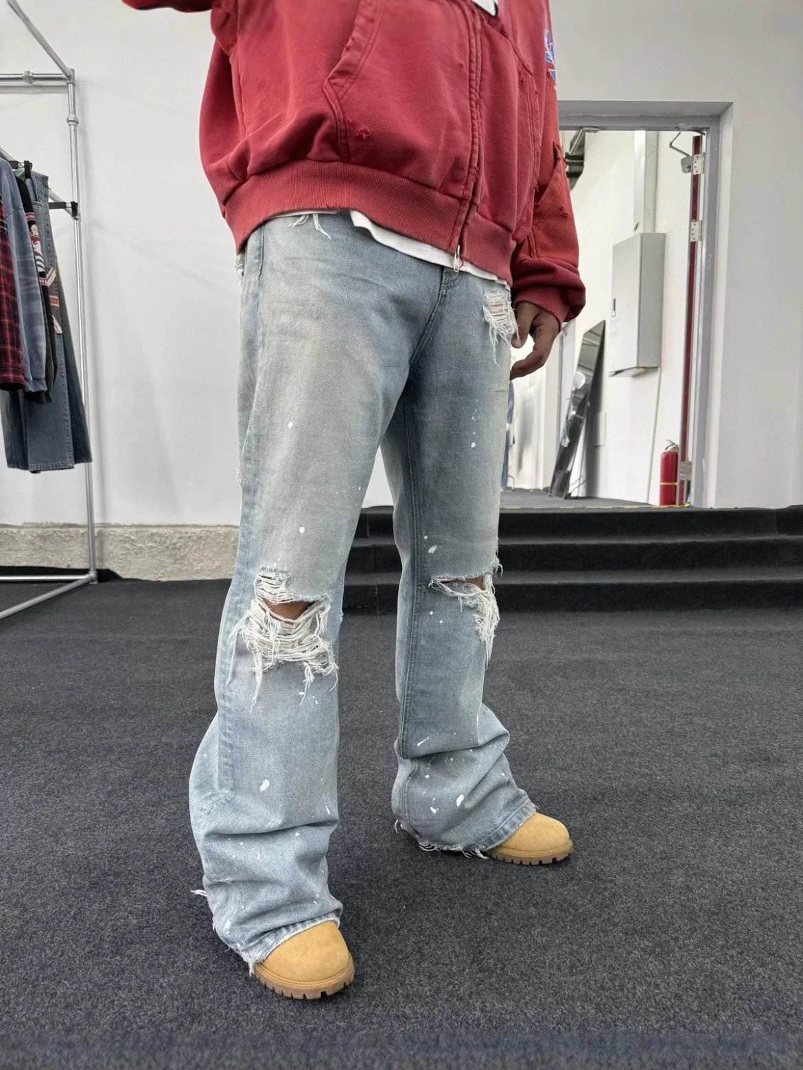 Distressed Paint-Splatter Flar