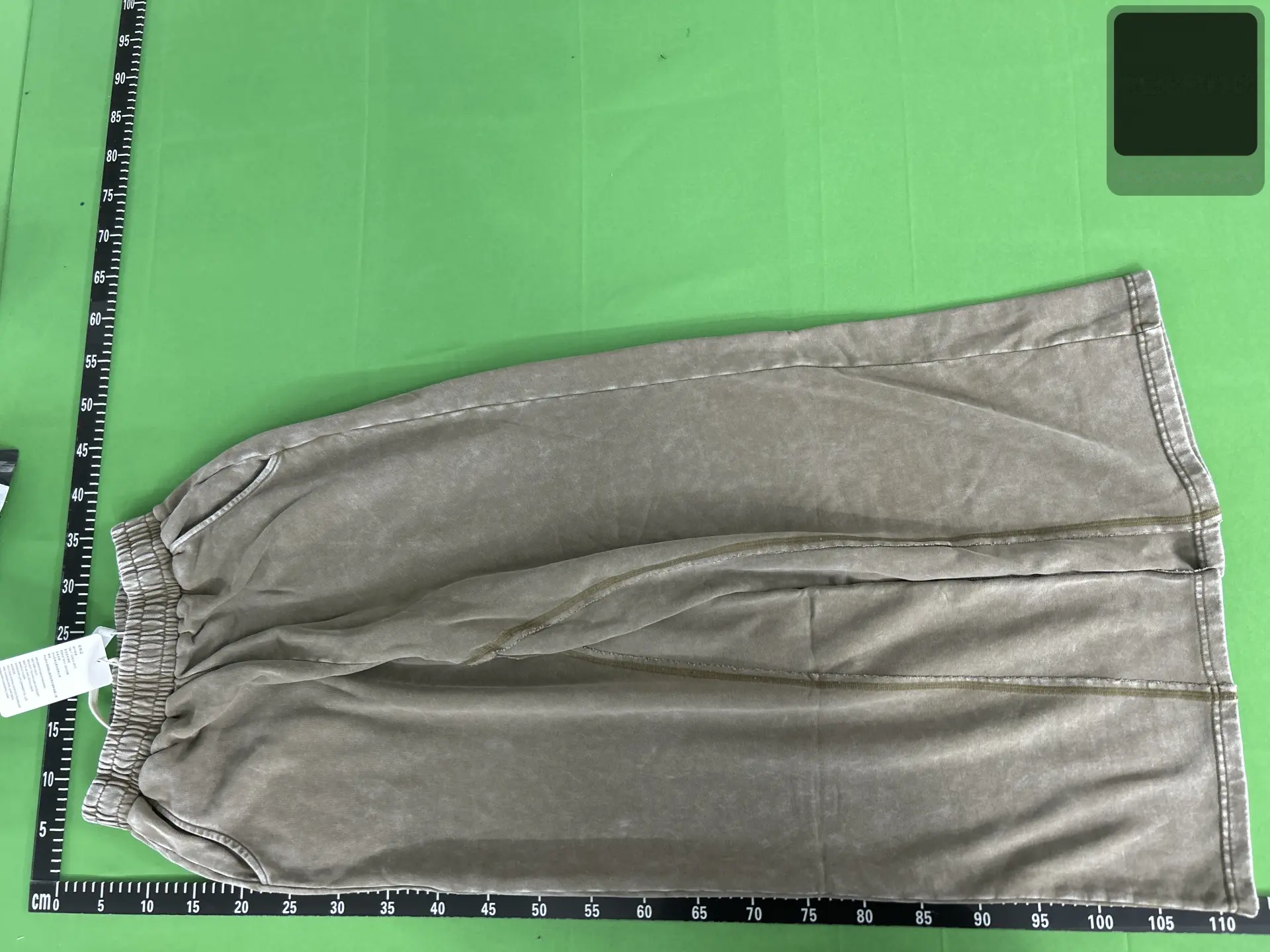 Washed Wide-Leg Drawstring Pants -3