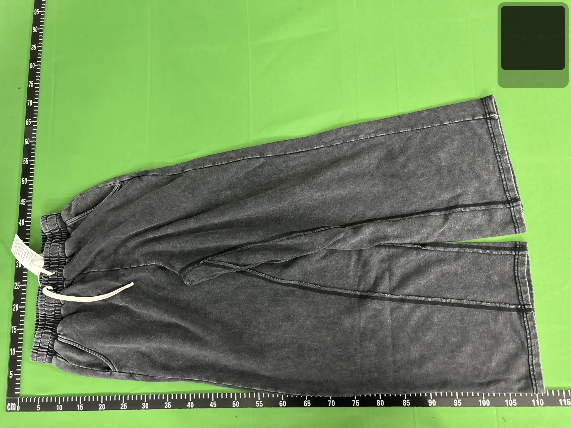 Washed Wide-Leg Drawstring Pants -6