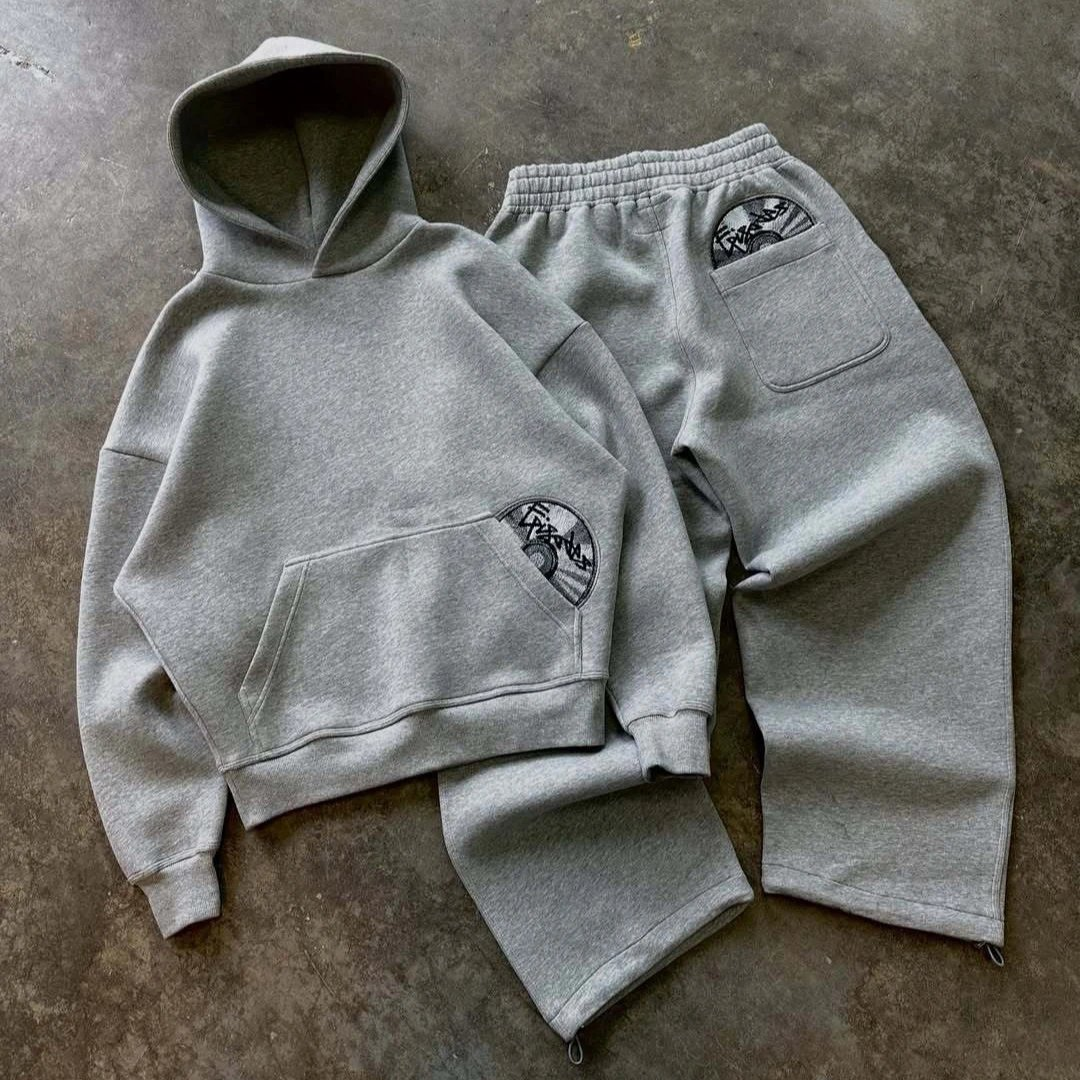 Embroidered Hoodie and Sweatpa