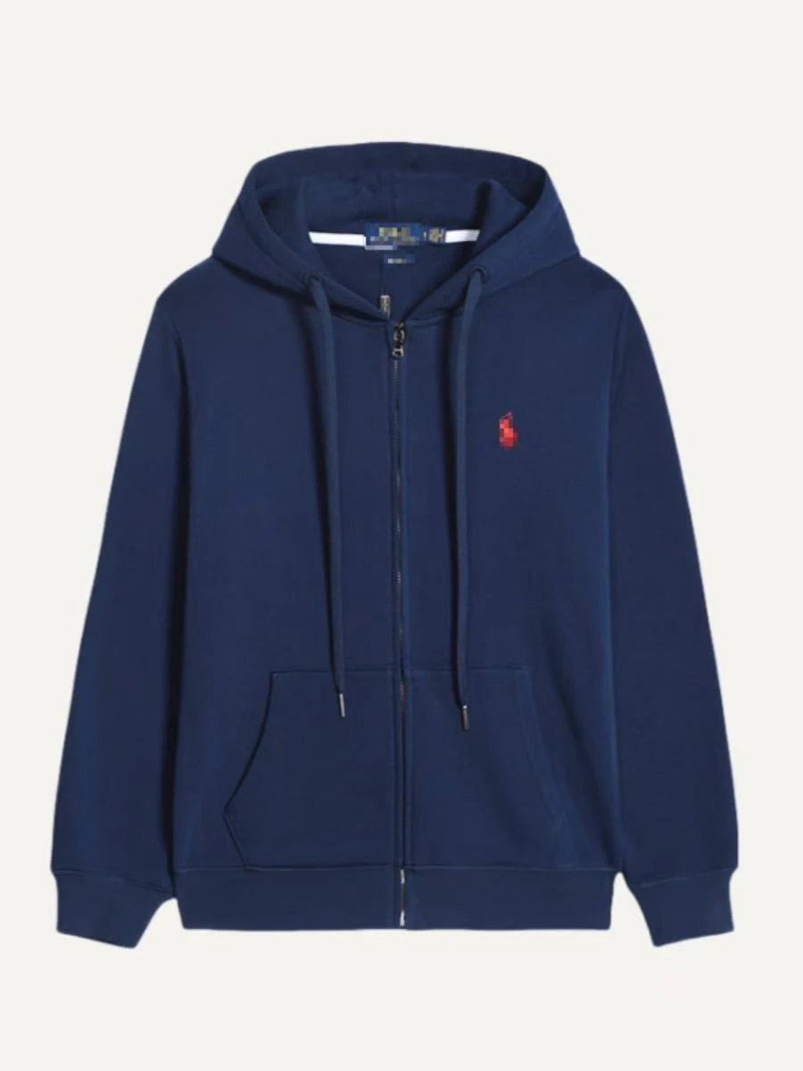 Embroidered Full-Zip Hoodie