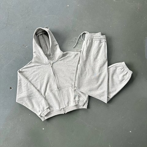 Full-Zip Hoodie and Jogger Pants Set -7