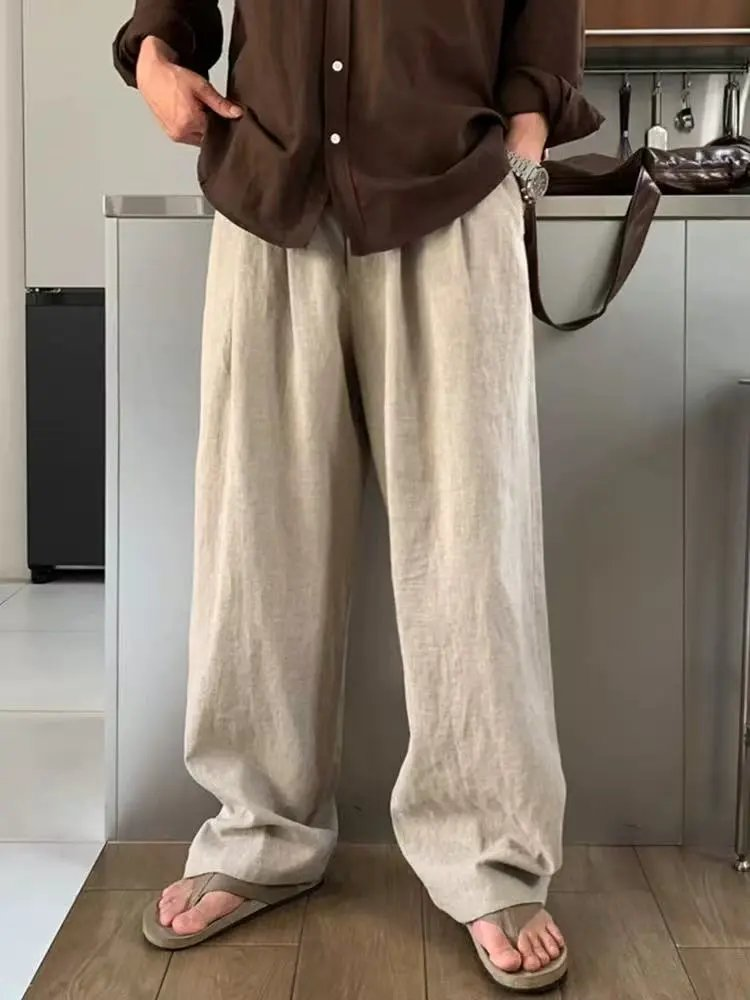 Pleated Wide-Leg Trousers