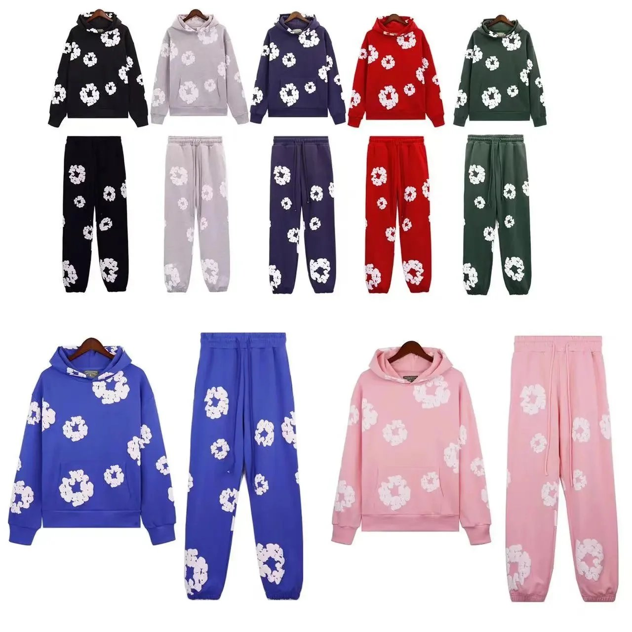 Floral-Graphic Hoodie and Pant