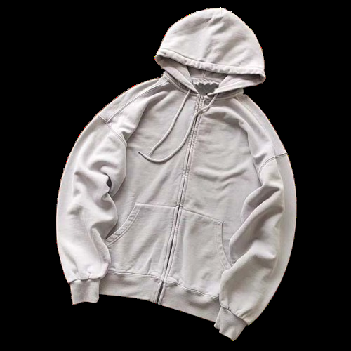 Gray Full-Zip Hoodie Set