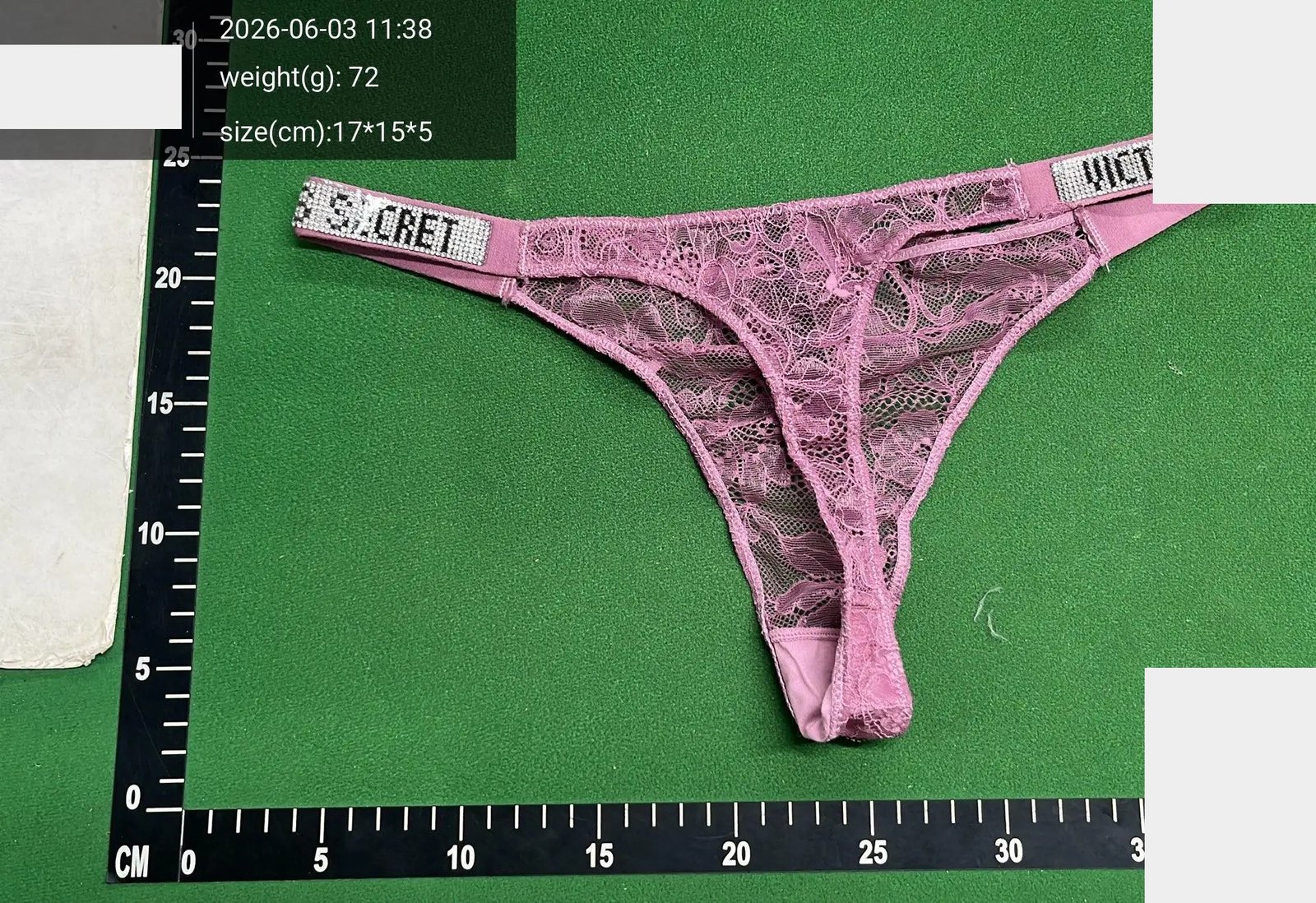 Rhinestone-Strap Lace Briefs -4