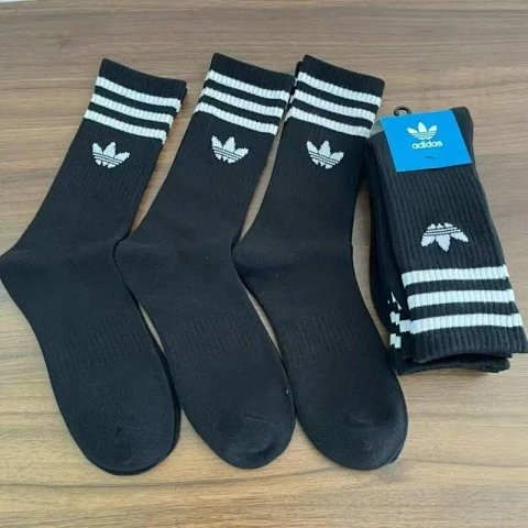 Three-Stripe Crew Socks