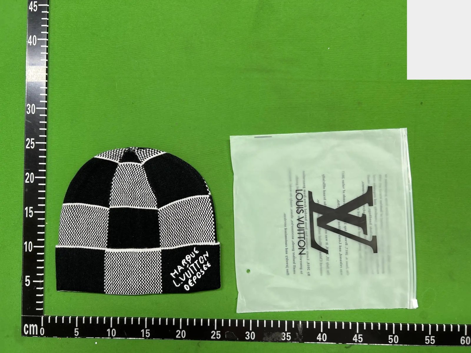 Checkerboard Knit Beanie - 227 -5