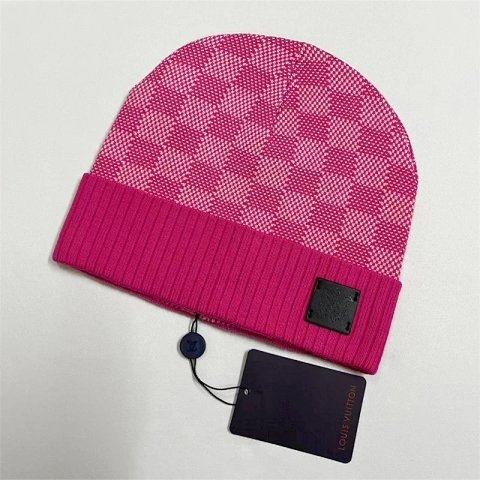 Checkerboard Cuff Beanie