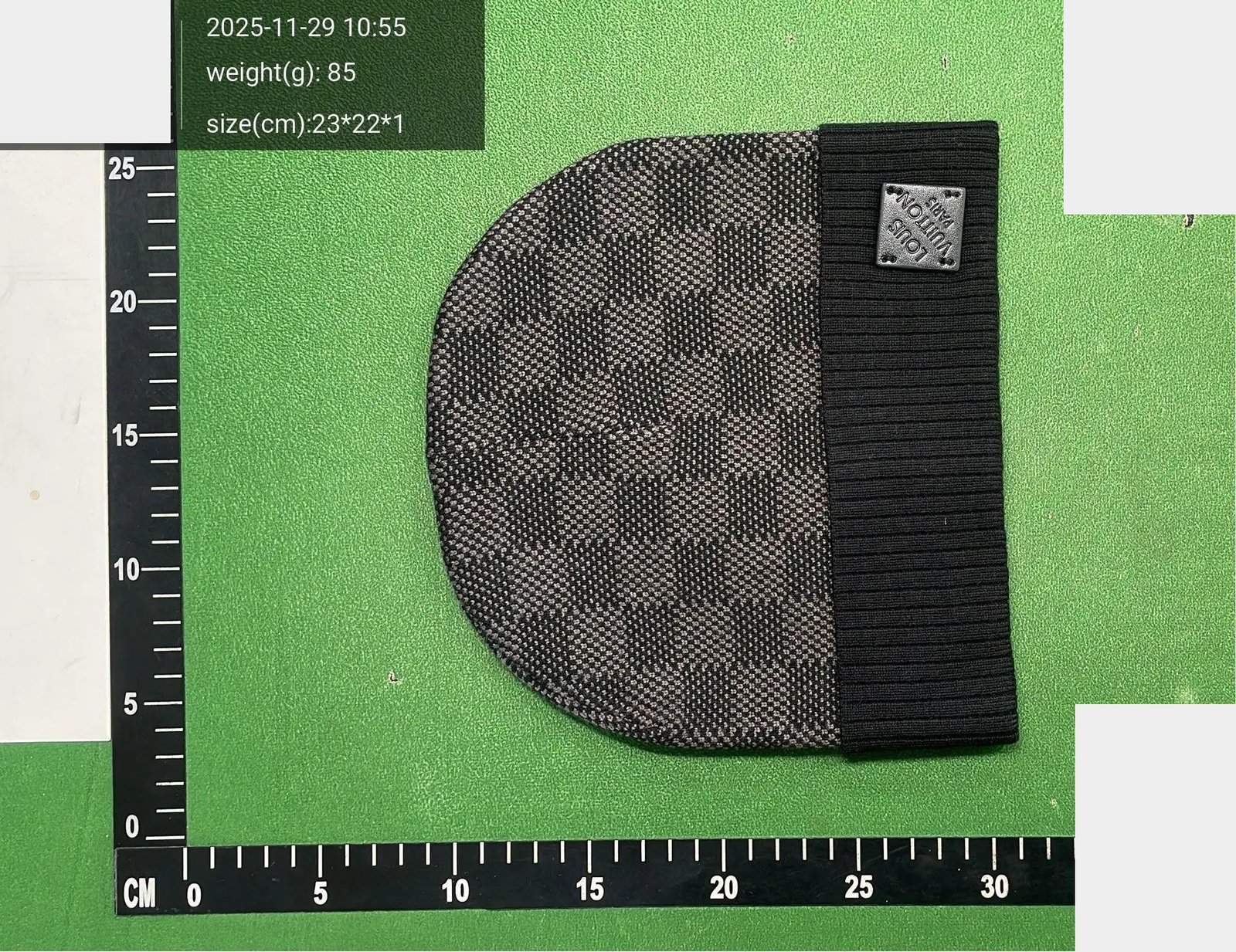 Checkerboard Knit Beanie -2