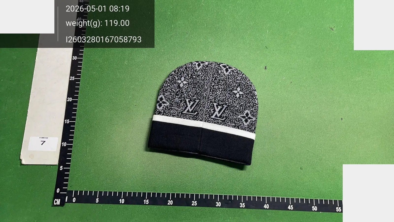 Checkerboard Knit Beanie -4