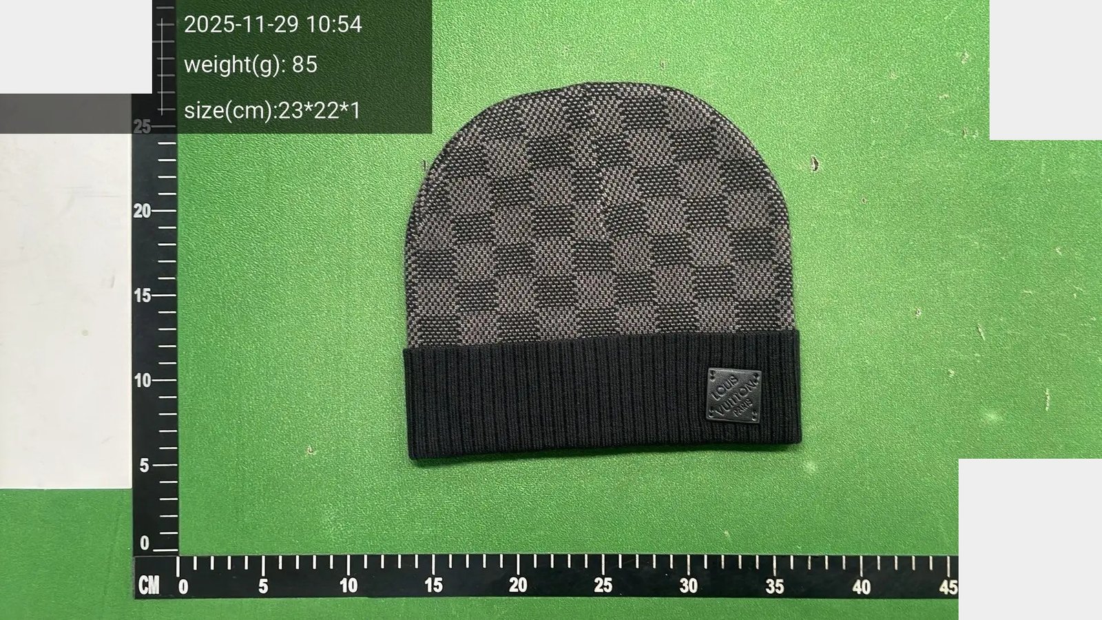 Checkerboard Knit Beanie -5