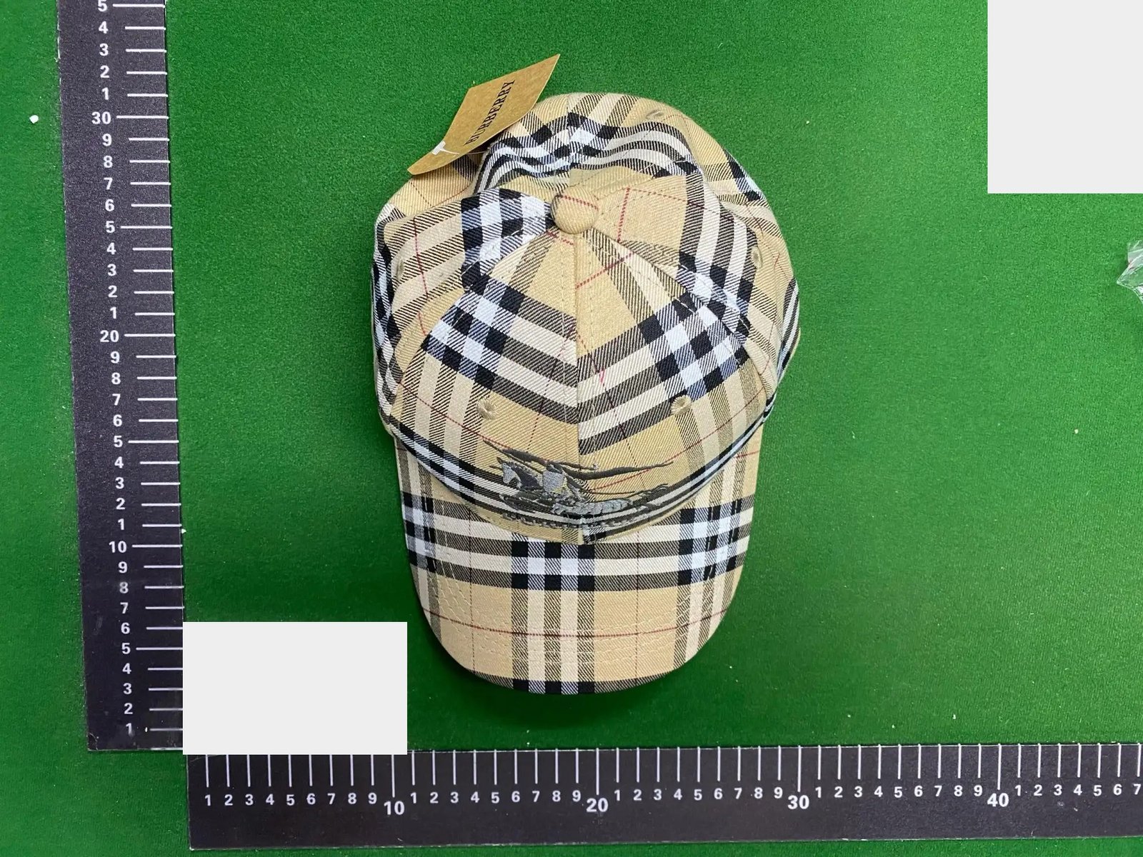 Plaid Embroidered Baseball Cap -3