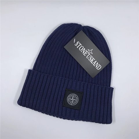 Compass Patch Ribbed Beanie