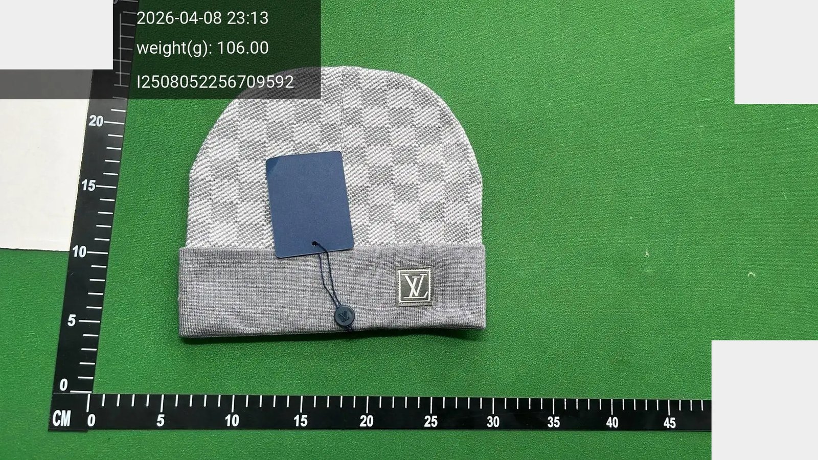 Checkerboard Knit Beanie -4