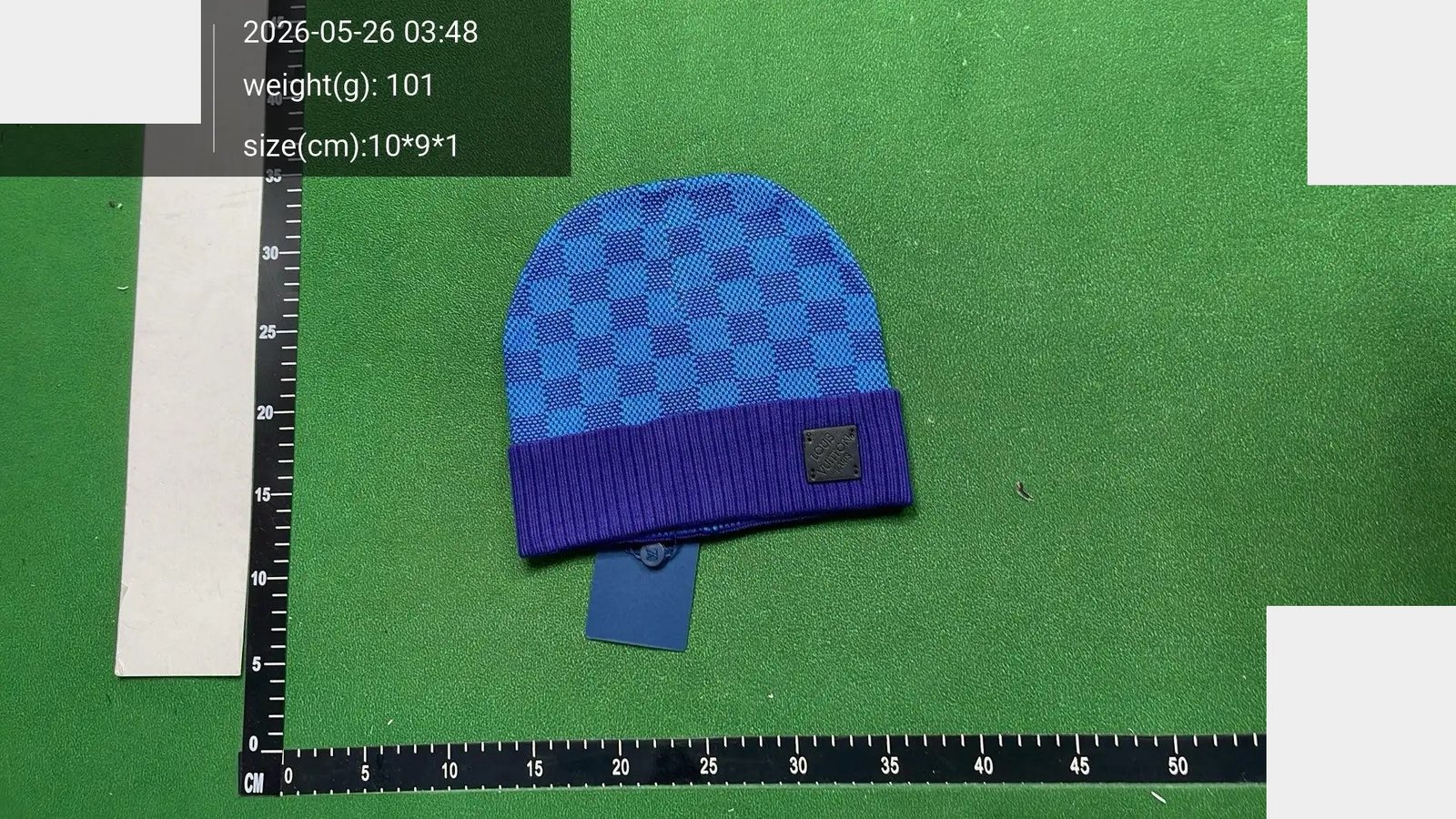 Checkerboard Knit Beanie -3