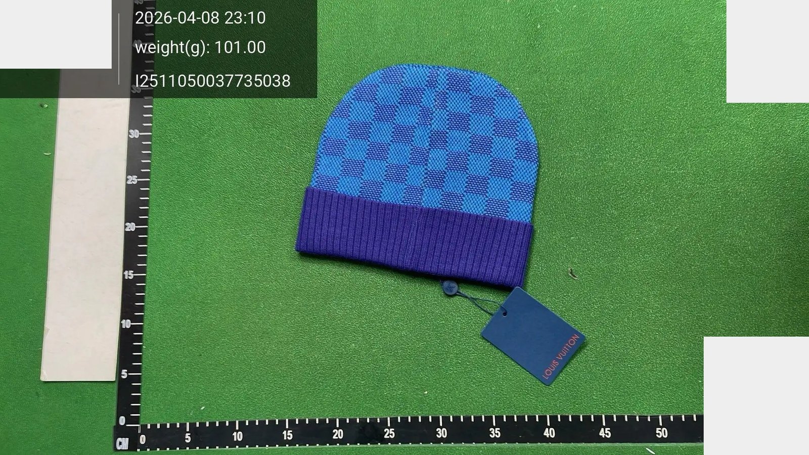 Checkerboard Knit Beanie -5
