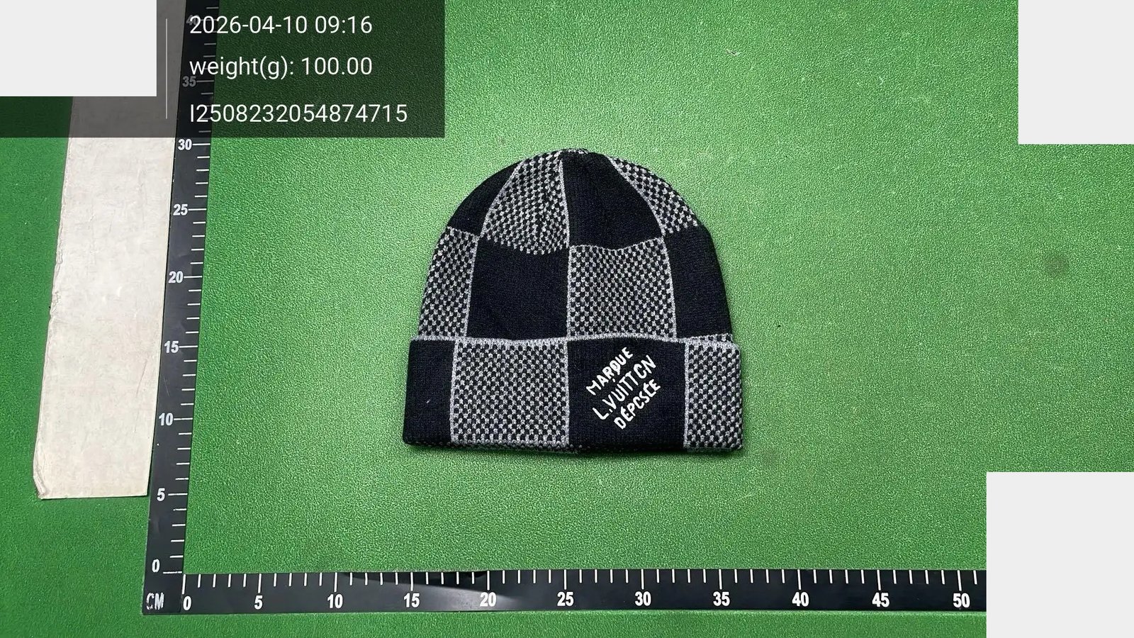 Checkerboard Knit Beanie -3