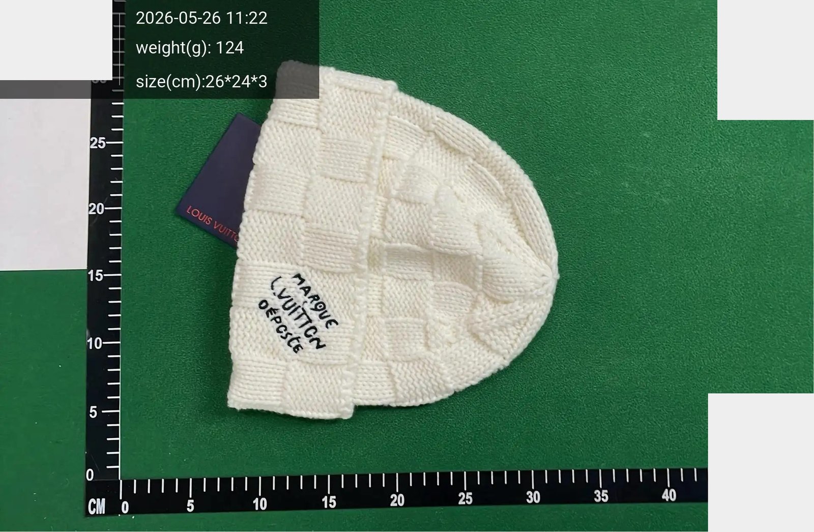 Textured Checkerboard Beanie -3