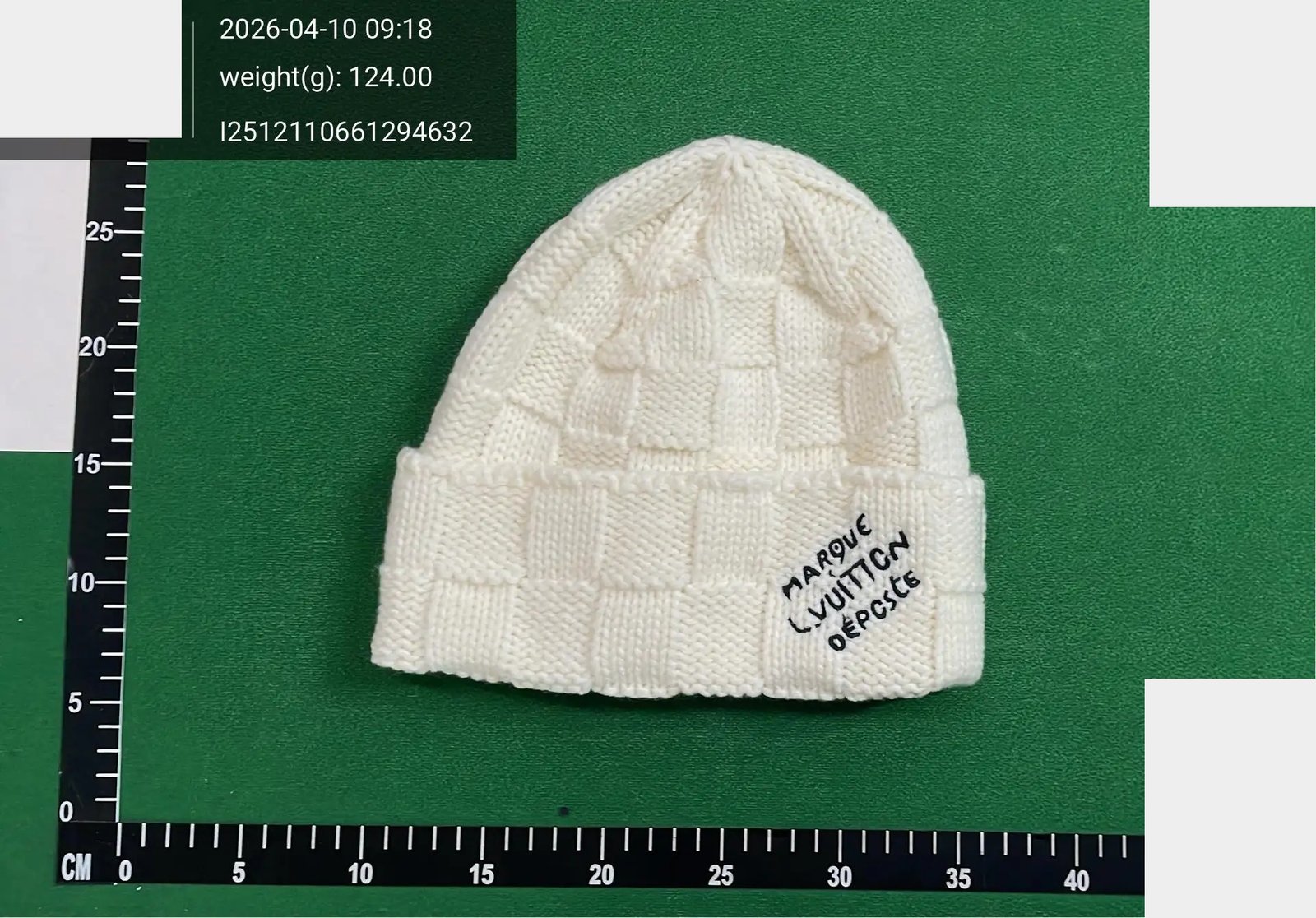 Textured Checkerboard Beanie -4