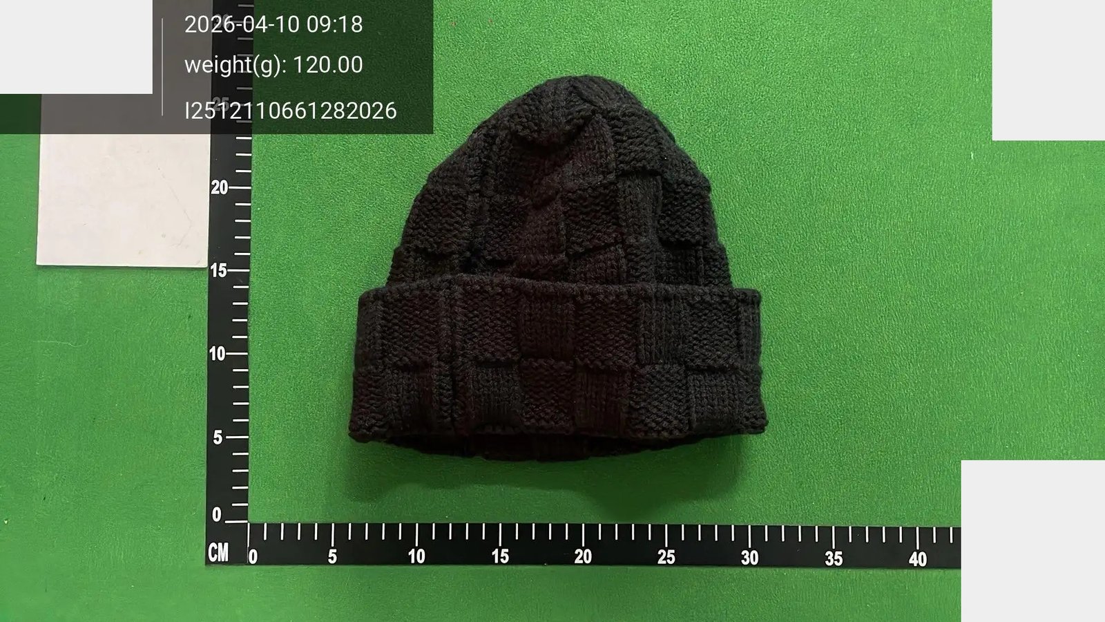 Textured Checkerboard Beanie -5