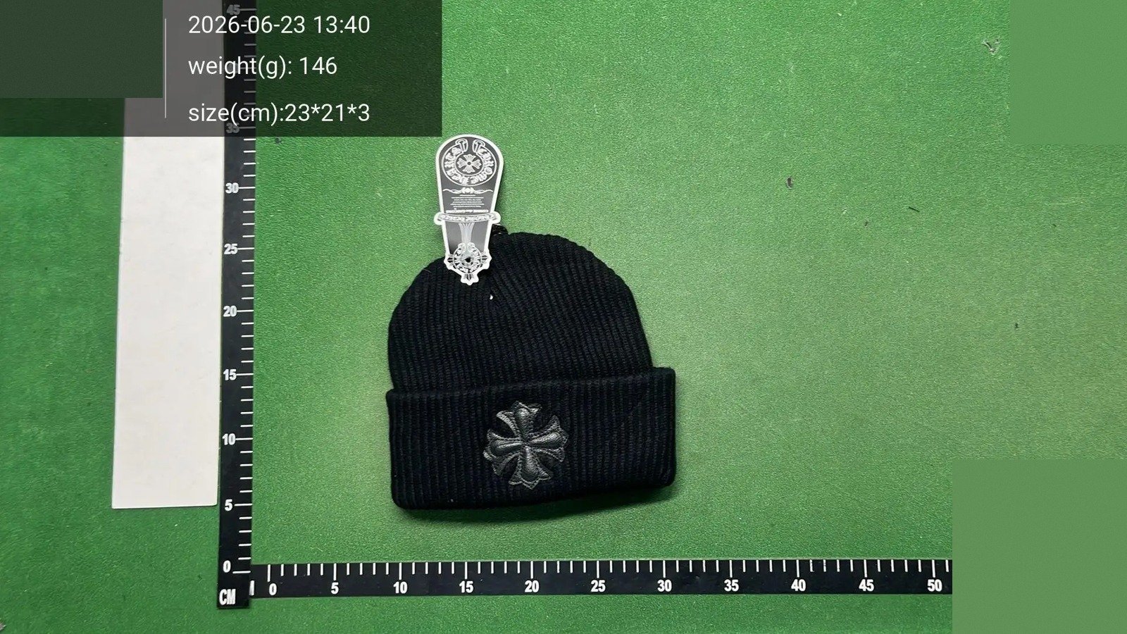 Cross Patch Ribbed Beanie -3