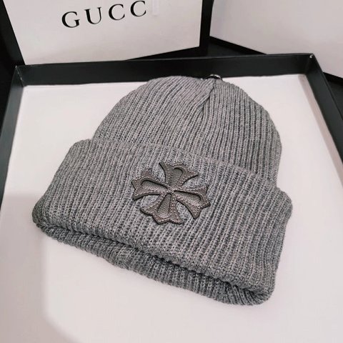 Cross Patch Ribbed Beanie