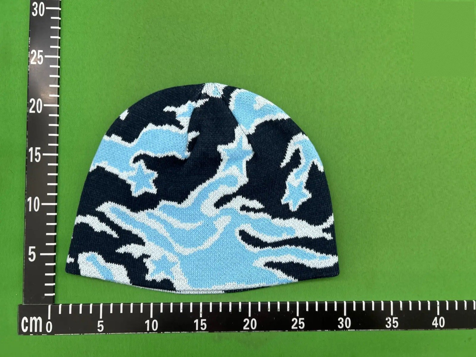 Flame Pattern Knit Beanie -2