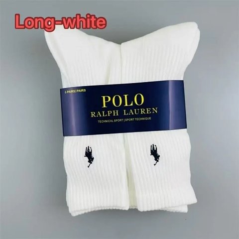 White Ribbed Crew Socks