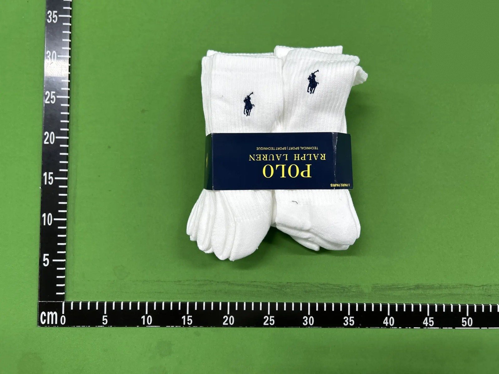 White Ribbed Crew Socks -5