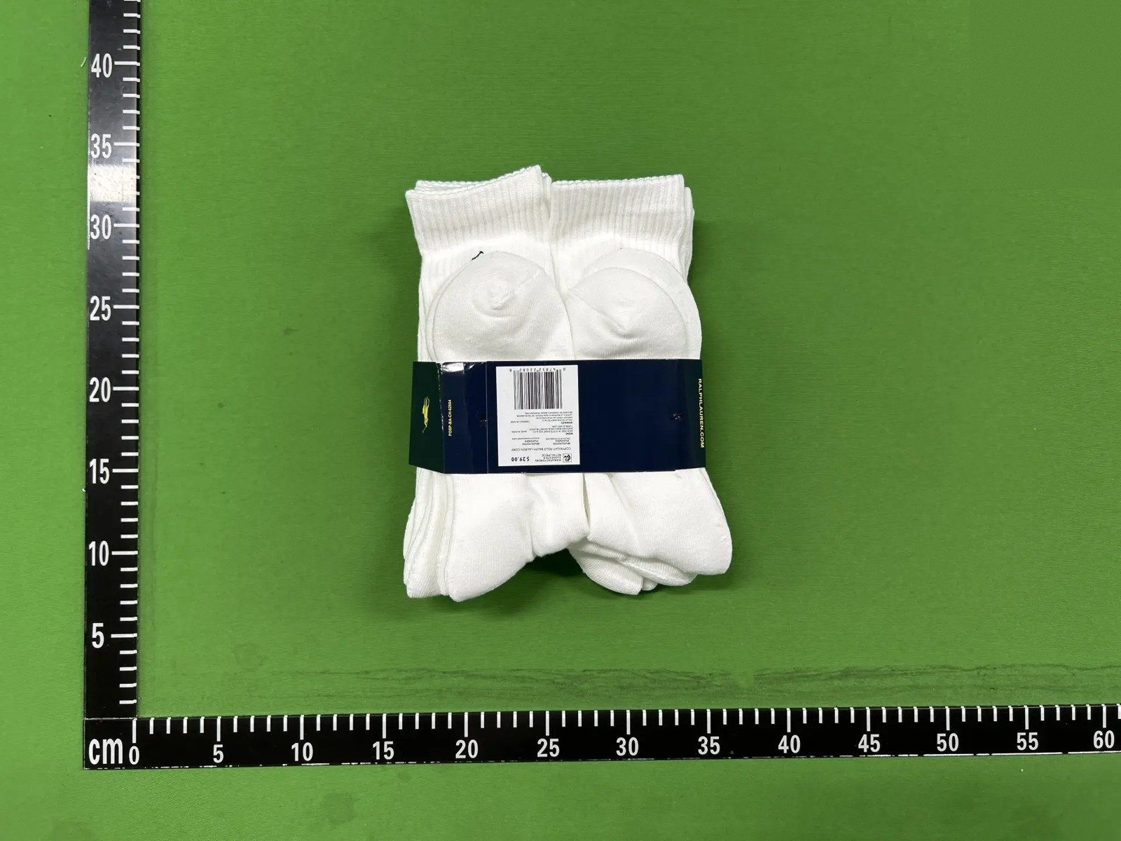 White Ribbed Crew Socks -4