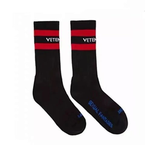 Striped Logo Crew Socks